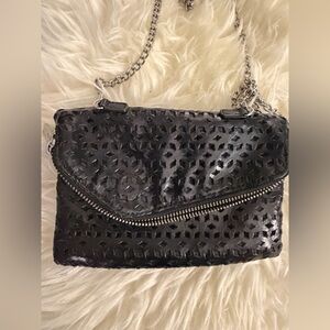 Hobo International Black Mini Leather Chain Shoulder Bag